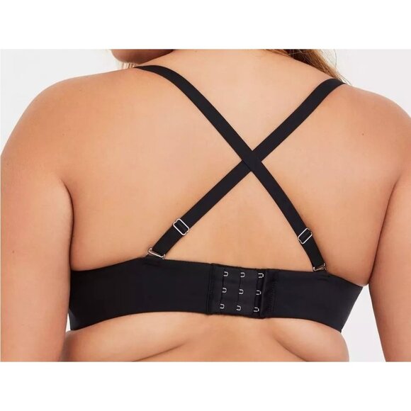 Torrid Curve Body Plunge Lightly Lined Convertible Bra Black 44DD - Picture 2 of 5